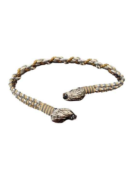 Vintage Metallic Braided Shells Waist Belt Women XS Gold Silver Mermaid Festival main image 9